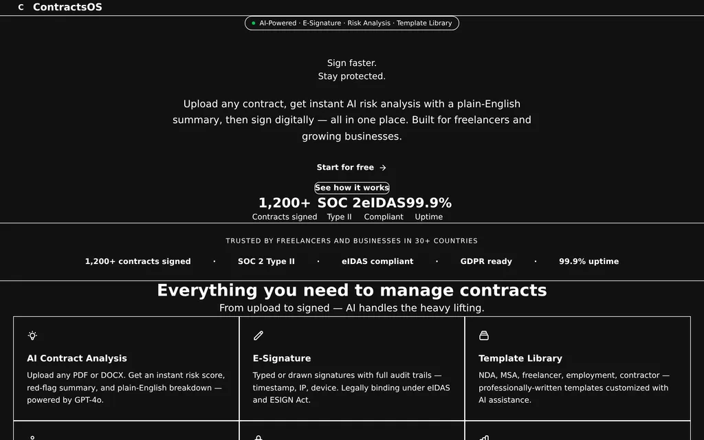 ContractsOS home page