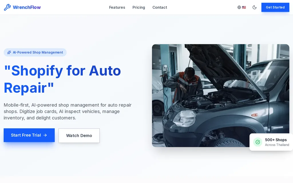 GarageOS home page
