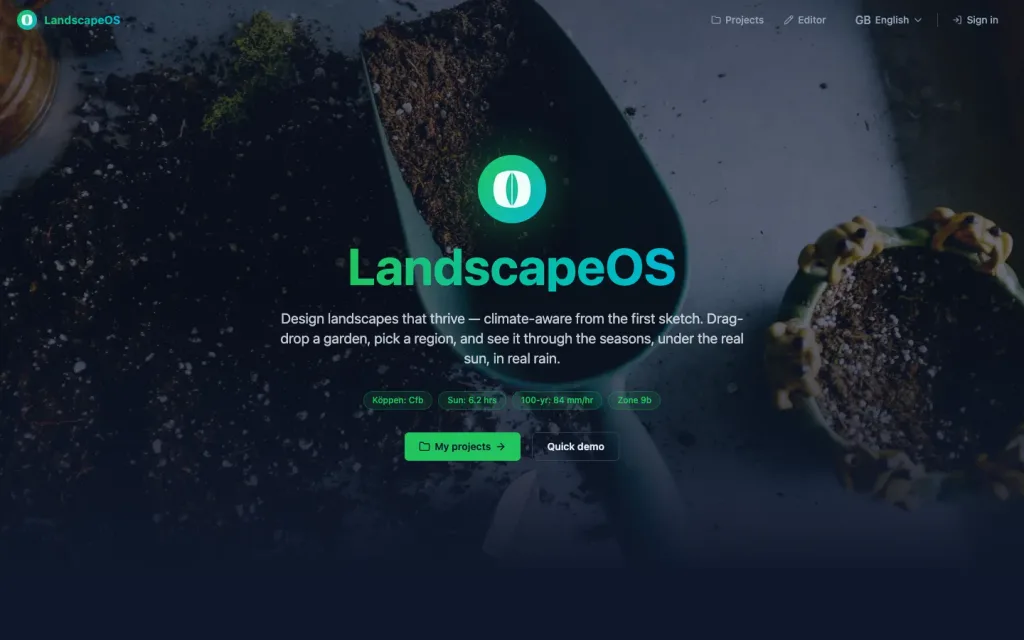 LandscapeOS home page